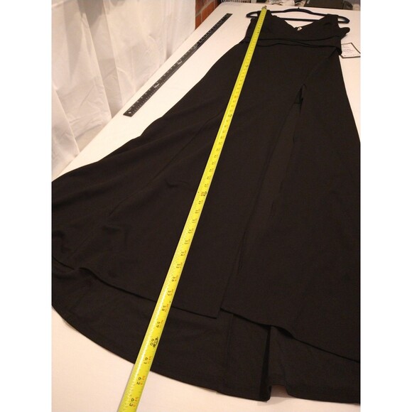 NWT Emerald Sundance Macy's Black Dress JUNIOR Girl XL long side slit padded bra - Picture 10 of 16